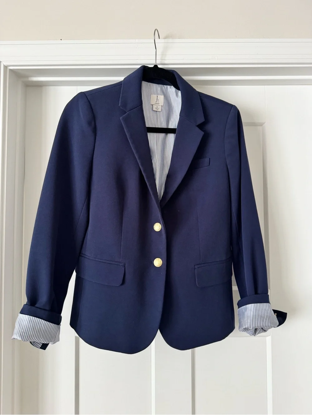 J. Crew Navy Blazer with Gold Buttons